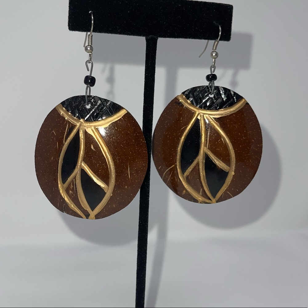 Ethnic Handmade Coconut Shell Earrings
